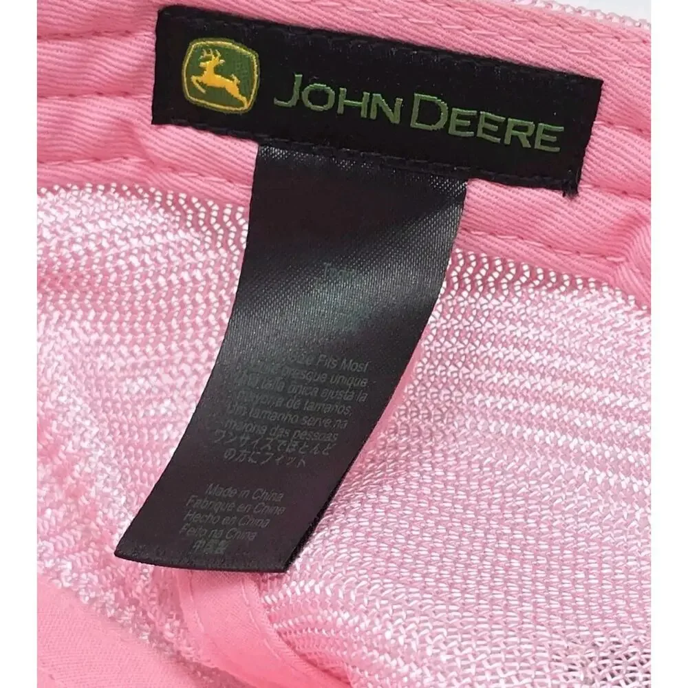 Genuine‎ JOHN DEERE Pink Glitter Toddler Snapback Hat Baseball Cap Tractor Farm